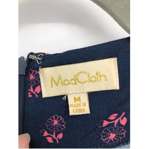 Modcloth Womens Navy Blue  Floral Anywhere & Everywhere Romper Size Medium - Picture 4 of 15